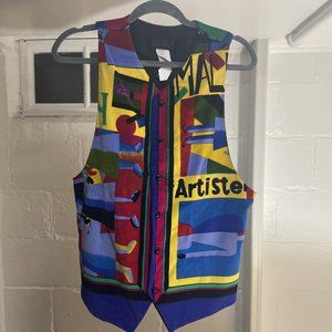 Gianni Versace Istante 1992 Art Print Vest Very Rare 46